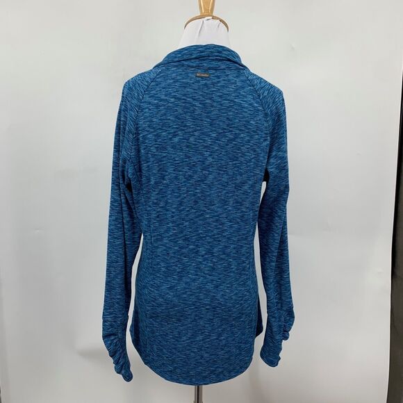 Columbia Sweater Womens L Large Oasis Blue Knit Outerspaced Quarter Zip Pullover - Picture 6 of 13